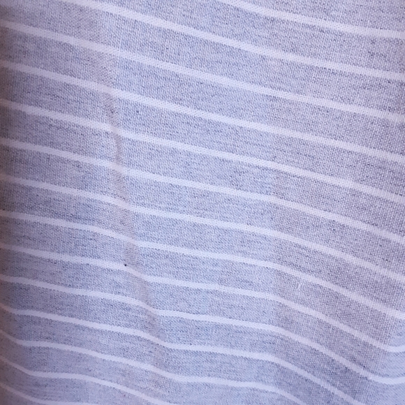 Gray & White Striped Dress WITH POCKETS! Sz M - Picture 4 of 7